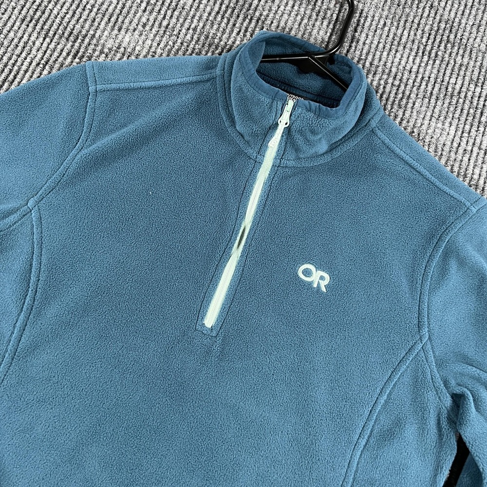 Outdoor Research Sweater Womens XS Blue Polartec Fleece Quarter Zip Pullover